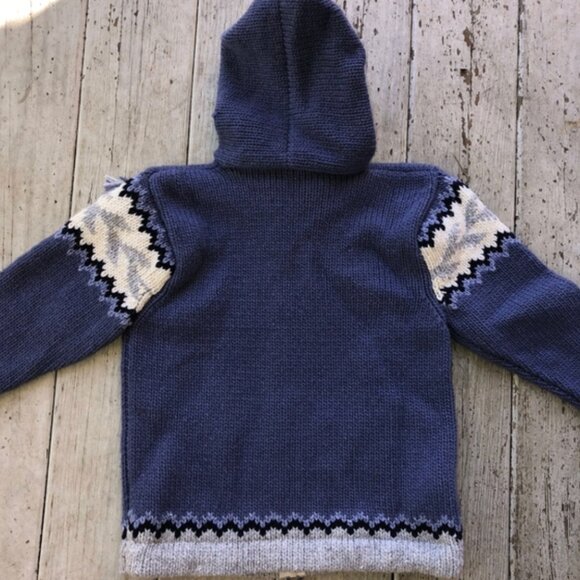 ISHKA ARTISANS 50/50 cotton/wool zip sweater/kids 8/soooo cute! - Picture 4 of 4